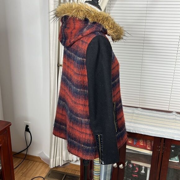 ELEVENSES Anthropologie Berwick Wool Blend Swing Coat Size Medium - Picture 7 of 10